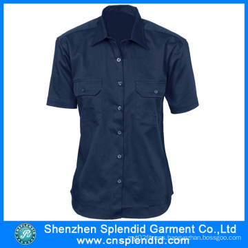 Man Shirt Factory Custom Logo Cotton Labour Work Uniform